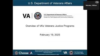 Overview of VA Veteran Justice Outreach Programs Incl. Legal Services for Veterans Grant 02.19.2025