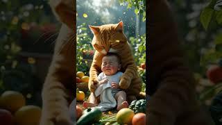 A baby and cat #giggles #titmouse #tooquiet #sadanimalfacts #funnymoment #gregarious️️ #baby