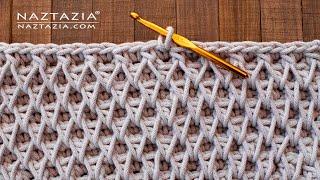 HOW to CROCHET SMOCK STITCH (Honeycomb Stitch) Tutorial by Naztazia