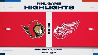 NHL Highlights | Senators vs. Red Wings - January 7, 2025