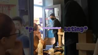 Jimin Bows Politely ARMY At A Restaurant In London  #shorts #bts #jimin