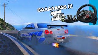 NISSAN SKYLINE R34 PAKE STEERING WHEEL GTA 5 - GTA 5 MOD