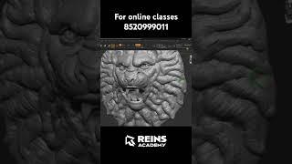 ZBrush CAD Jewelry Designer Design Lion Pendant #vishalrein #reinsacademy