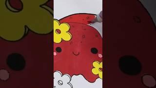Coloring A Kawaii Cherry Popsicle #coloring #art #kawaii #cherry #popsicle