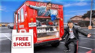 I Gave Away Free Shoes From An Ice Cream Truck!