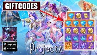 Project A Gameplay & 9 Giftcodes - Idle RPG Android | Project A 9 Codes How To Redeem Code