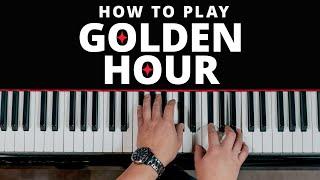 How to play GOLDEN HOUR  On The Piano (Beginner Lesson)