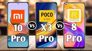 Redmi Note 10 Pro Vs Poco X3 Pro Vs Realme 8 Pro