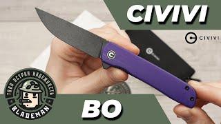 Нож CIVIVI Bo, Nitro-V Black, G10 Purple