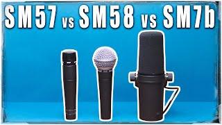 Shure SM57 vs SM58 vs SM7b : Microphone Shootout : Electric Guitar, Snare, Vocals