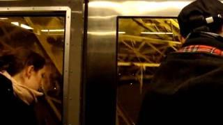 going down from the 2nd floor of Eiffel Tower to the ground level.