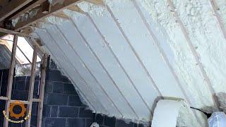 Amazing insulation of houses with foam