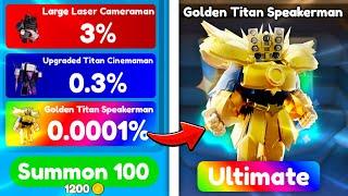 GOLDEN TITAN SPEAKERMAN is in SUMMONS?? (Toilet Tower Defense)