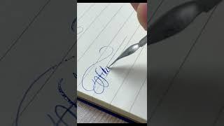 Flutter - handwriting with flex dip pen #calligraphy #fountainpen #satisfying #handwriting