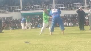 SHERALI JO'RAYEV TO'Y KURASH BERDI. FAZLIDDIN POLVON BILAN SHANKAR