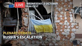 Escalation of Russian aggression in Ukraine