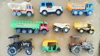 Toys Taken Out Of Sand And Loaded Inside The Truck & JCB | Tractor Trolley | Parth Kids