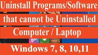 How to Uninstall Programs on Windows 10 that cannot be uninstalled | How to Uninstall on Windows 10