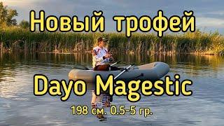 Ловлю окуня на микроджиг, но тут приплыл он! Dayo Magestic 198 см. 0.5-5 гр. приносит новый трофей.