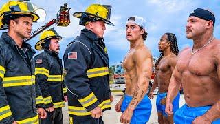 Firefighters vs. Bodybuilders - (Who's Stronger?)