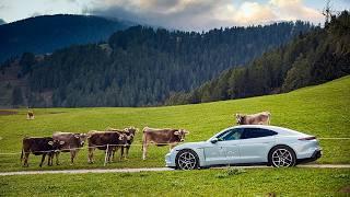 #Eurocharge by Schaeffler (Ep.6): O zi perfectă cu Porsche Taycan pe Passo Del Tonale, prin Dolomiți