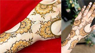 Big Flowers Most Easy Arabic Mehndi Design | try this on Upcoming Karva chauth