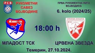 RUKOMET: MladostTSK (Bački Jarak) - Crvena Zvezda (Mokrin), Temerin 27.10.2024, 6. kolo (2024/25.)