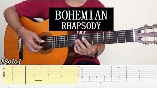 BOHEMIAN RHAPSODY - QUEEN - Fingerstyle Guitar Tutorial TAB