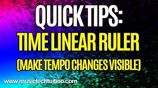 Quick Tips: Time Linear Ruler in Cubase