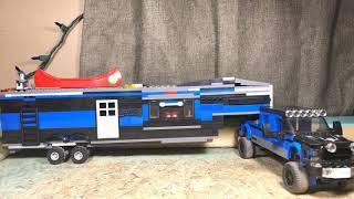 LEGO camper trailer hauled by ram 2500