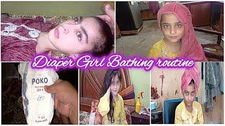 Diaper Girl Bathing routine | Diaper Change | Darvesh | Viral Video | New Video