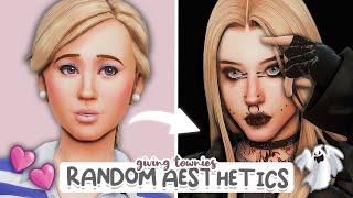 Styling Townies in RANDOM AESTHETICS | Sims 4 Create a Sim Challenge