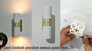 Membuat Lampu dinding model cincin minimalis dari paralon