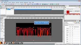 Morphing - Swishmax 4 - Schrift zerfliessen lassen