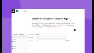 Enable Gutenberg Block Editor on WooCommerce Product Page