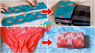 How to fold things. Storing things for order in the closet.