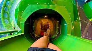 Sky Drop Trapdoor Waterslide at Plopsaqua Hannut-Landen, Belgium