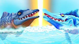 МОЗАЗАВР ПРОТИВ МИСТЕРА КУСАКИ! БИТВА АКУЛ! | Hungry Shark Evolution против Hungry Shark World