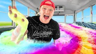 I Filled My School Bus with 1,000 Bath Bombs!