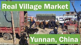 Real Chinese Village Market near Dali, Yunnan - The part of China you don't see often!