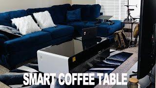 Smart Coffee Table With Fridge, Wireless Charging And Bluetooth Speaker