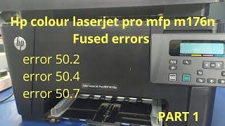 how to fix hp color laserjet pro mfp m176n fuser error