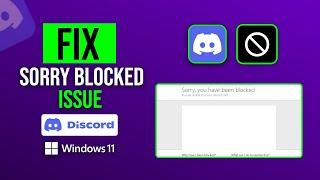 How to Fix "Sorry you've been blocked Discord" Error on PC | How to Get Unblocked From Discord