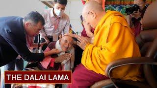 Dalai Lama Meets Elderly & Differently-Abled Tibetans in Bylakuppe