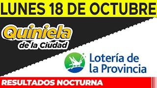 Resultados Quinielas nocturnas de la Ciudad, Buenos Aires Lunes 18 de Octubre