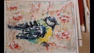 Рисую акриловыми маркерами в смешанной технике./ I draw with acrylic markers in mixed media.