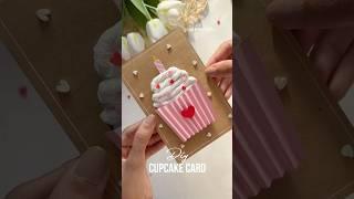 DIY cupcake card #diy #giftcraftideas #artandcraft #giftcraft #birthdaycard #cakecard