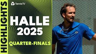 Zverev Takes On Cobolli; Medvedev & Bublik Also In Action | Halle 2025 Quarter-Final Highlights