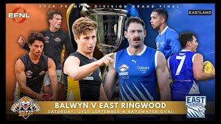 Eastland 2024 Premier Division 2024 Grand Final | Balwyn Tigers  v East Ringwood