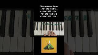 Crawly tik tok gnome theme on piano  tutorial